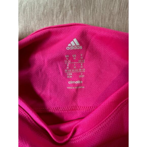 ADIDAS CLIMALITE | PINK LONG SLEEVE Running Top | Womens Size Medium | Neon - Picture 4 of 9